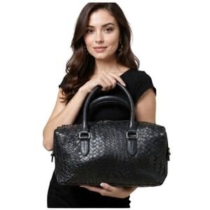 Bottega Veneta Wallet & Massimo Dutti Woven Leather Bag Set Intrecciato Luxury